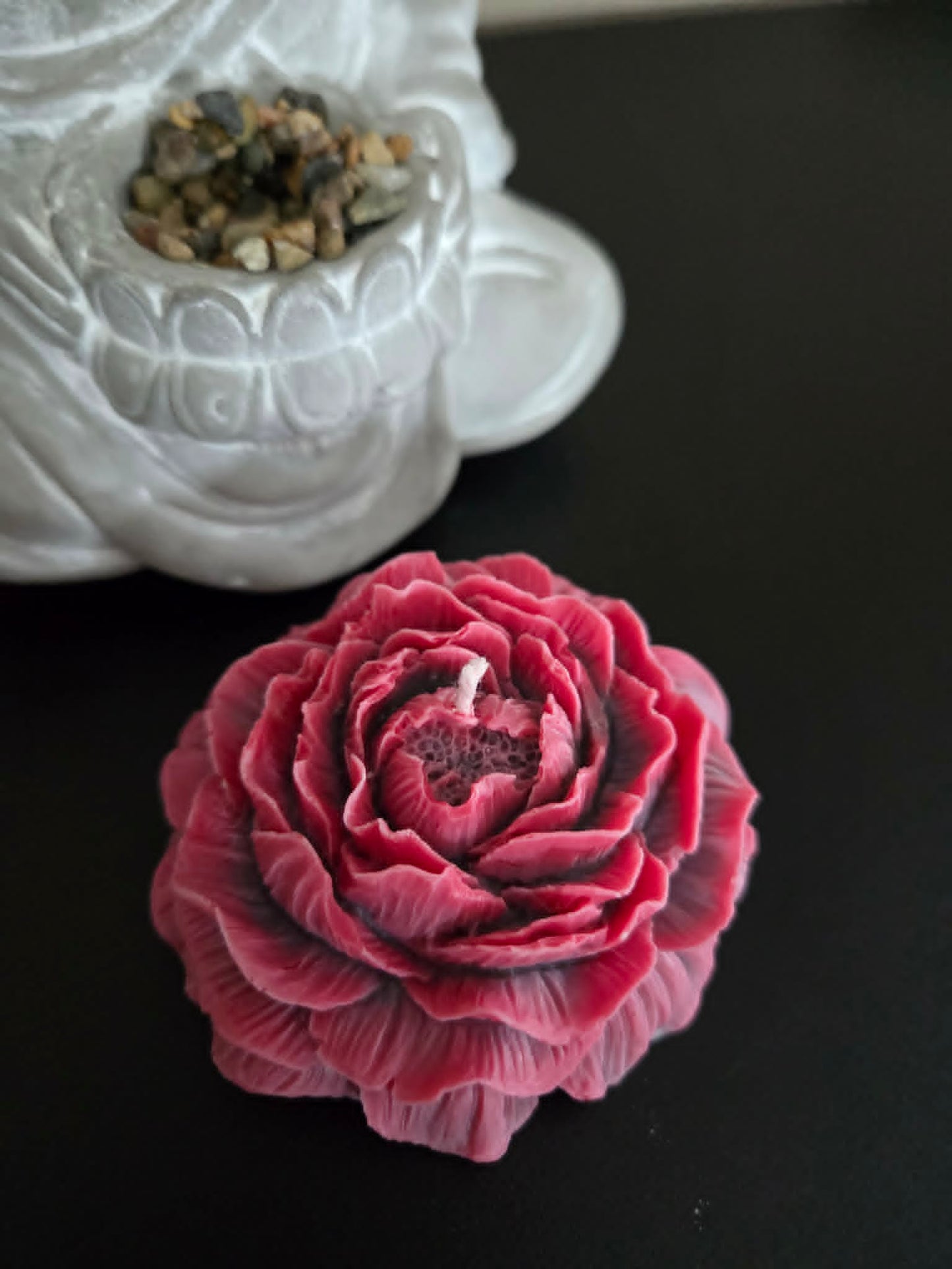 Bougie pivoine Fleur de coton